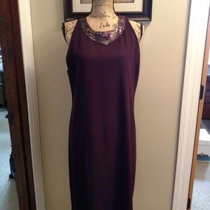 After Dark Rich Plum Color Evening Dress